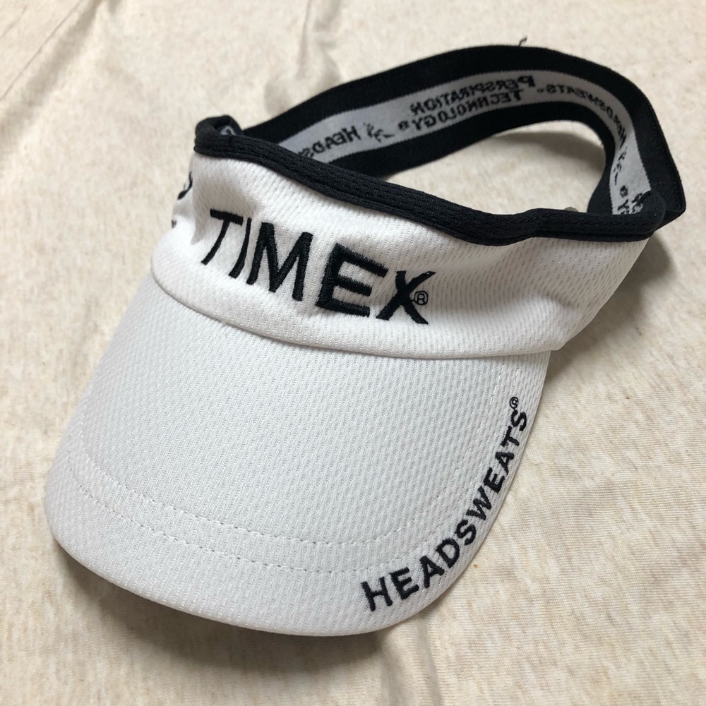 Headsweats Timex Visor Athletic Sports Tennis Running Hat Embroidered Preppy